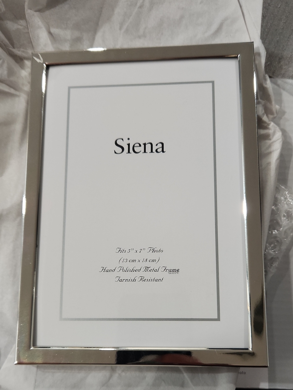 Siena Silver Polished Metal Picture Frame